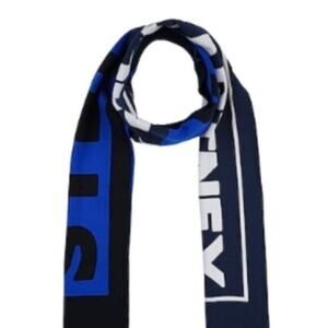 Stella McCartney knit scarf blue black and white